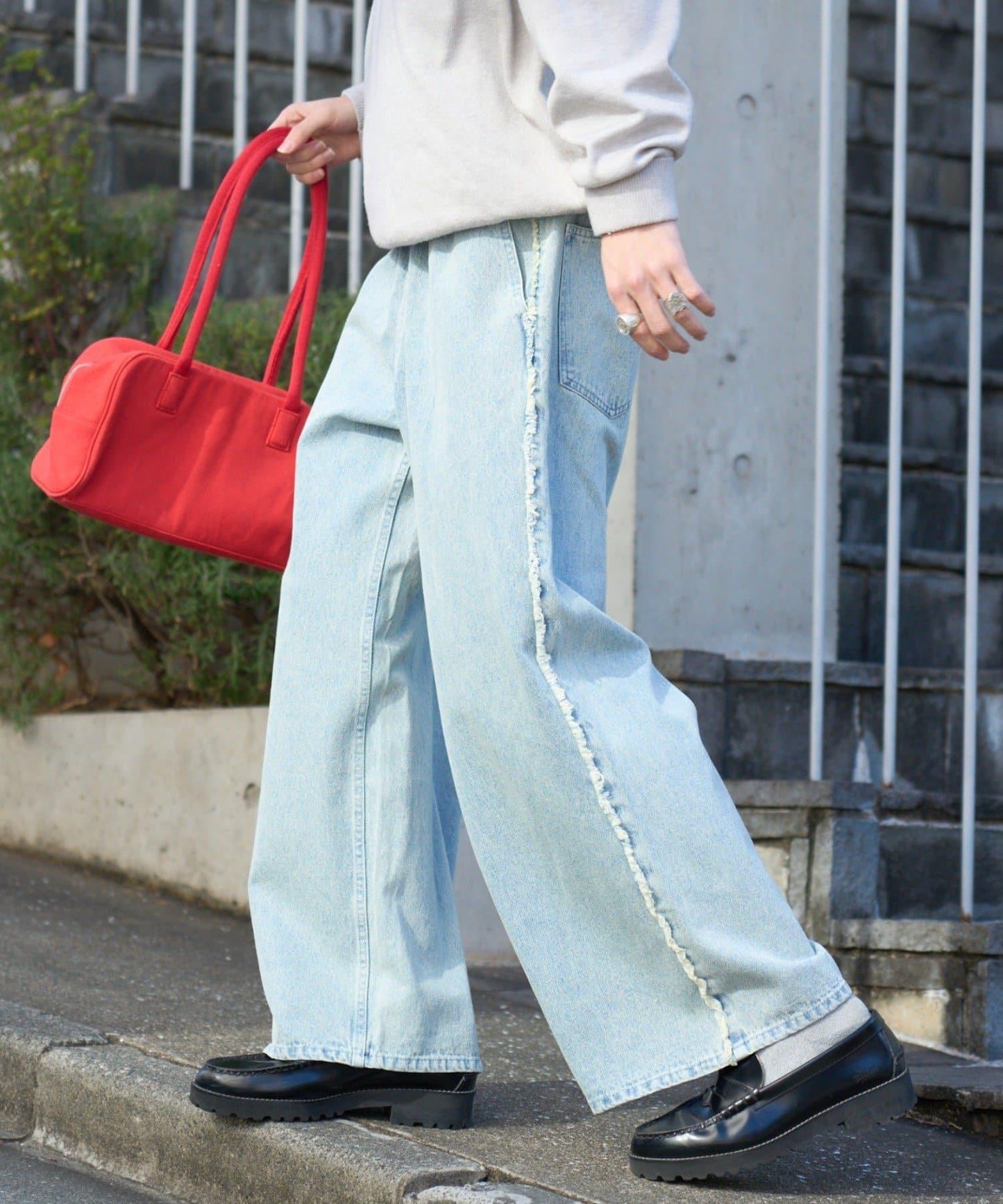 【SOUNDS GOOOOD】牛仔流蘇寬鬆褲