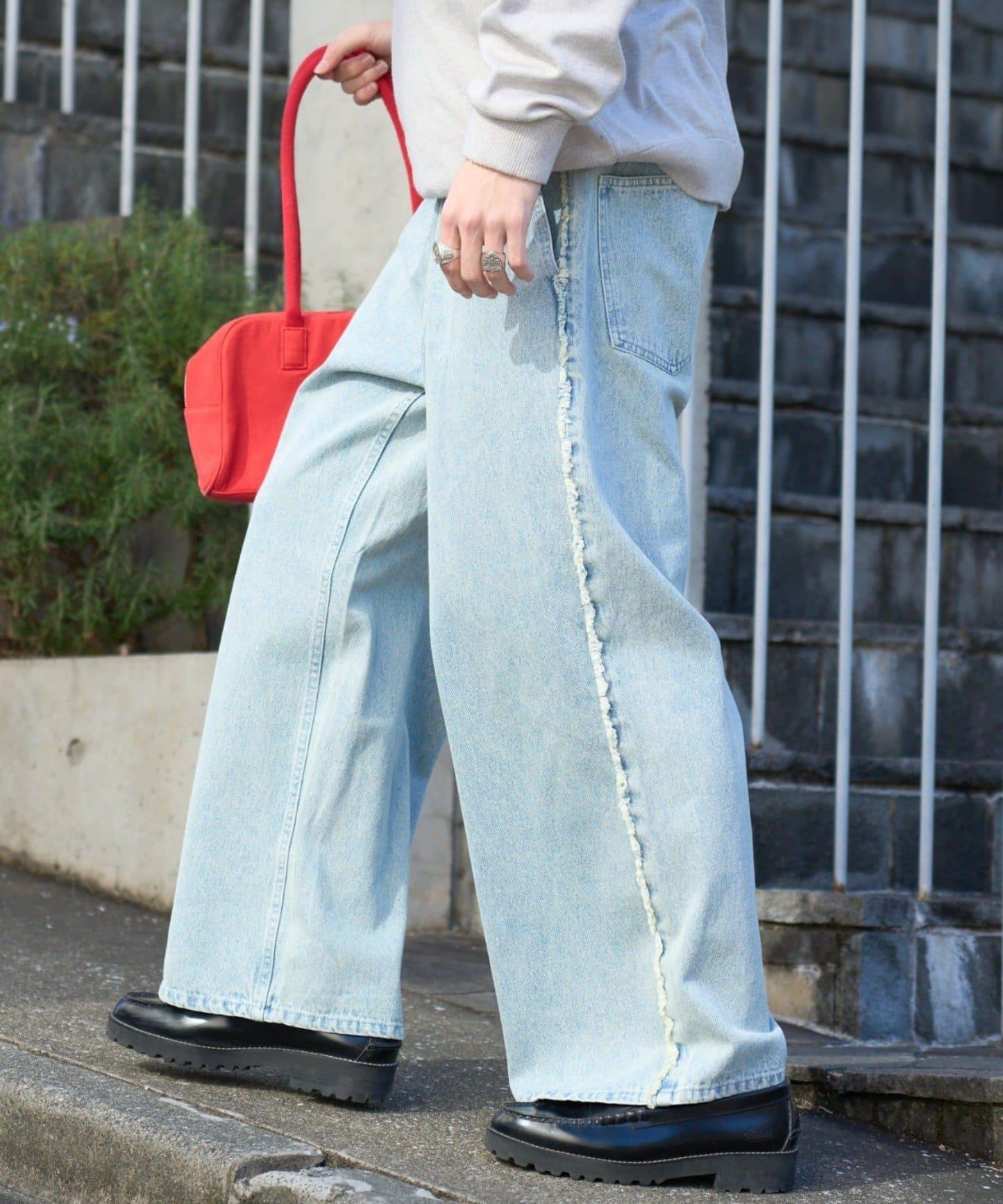 【SOUNDS GOOOOD】牛仔流蘇寬鬆褲