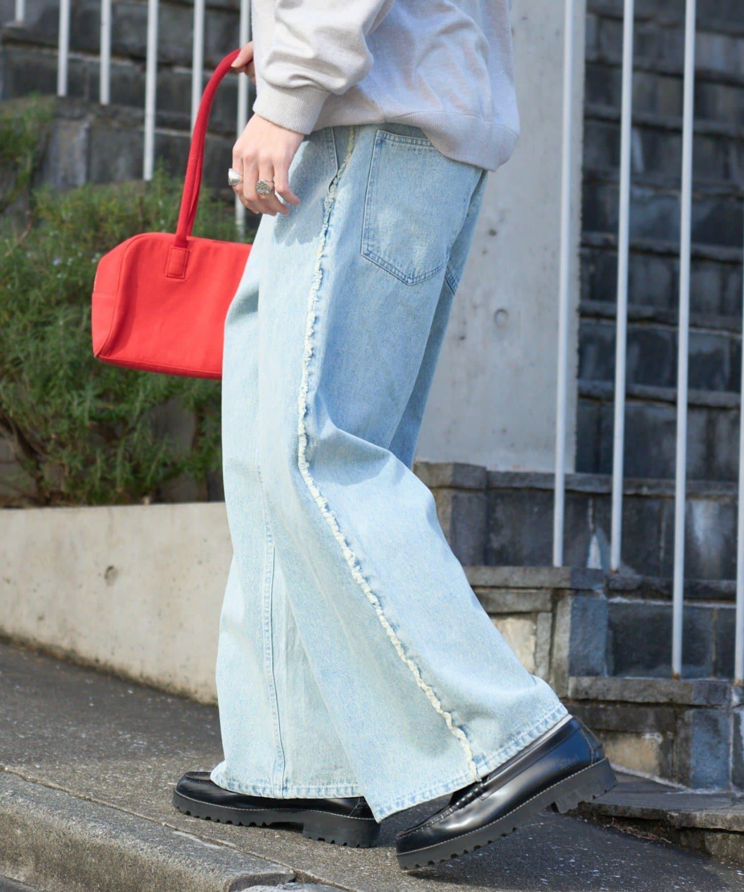 【SOUNDS GOOOOD】牛仔流蘇寬鬆褲