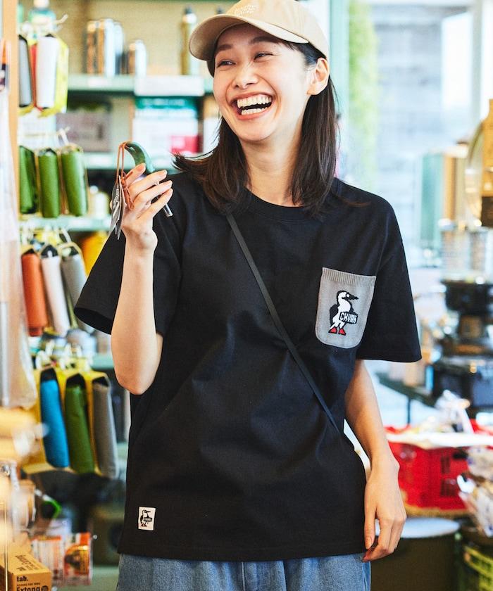 CHUMS×FREAK'S STORE 特別版 布比鳥 針織口袋 圓領 T恤
