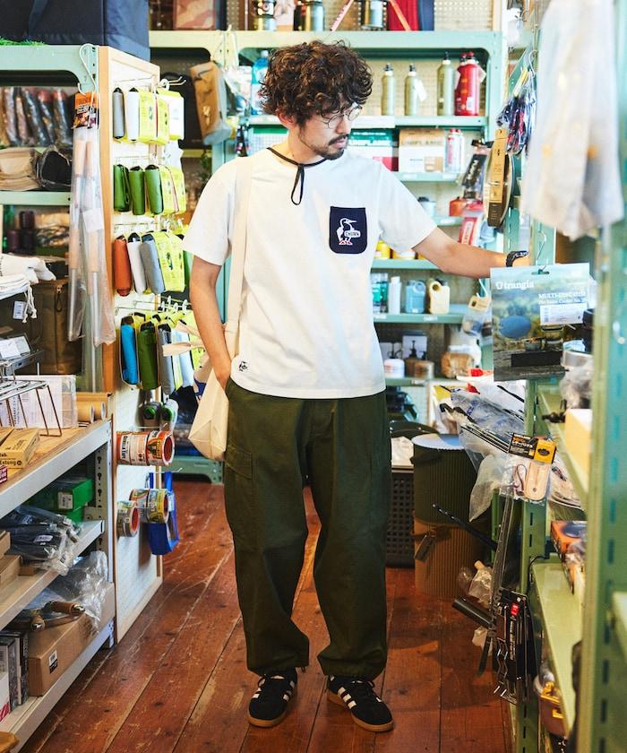 CHUMS×FREAK'S STORE 特別版 布比鳥 針織口袋 圓領 T恤