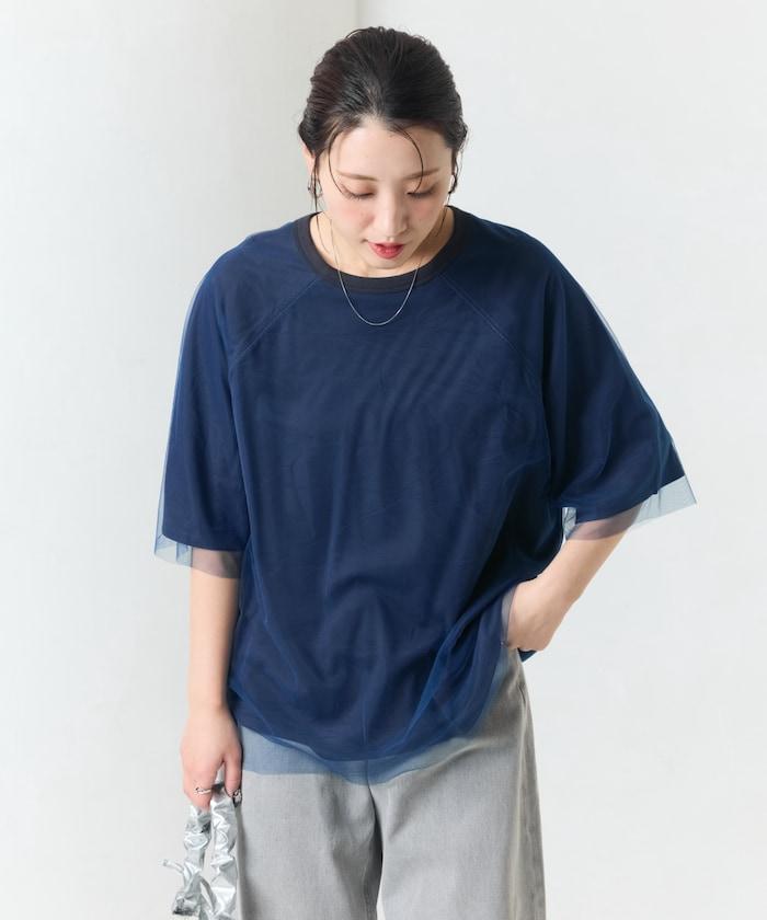 拉格朗圓領蕾絲拼接套頭衫