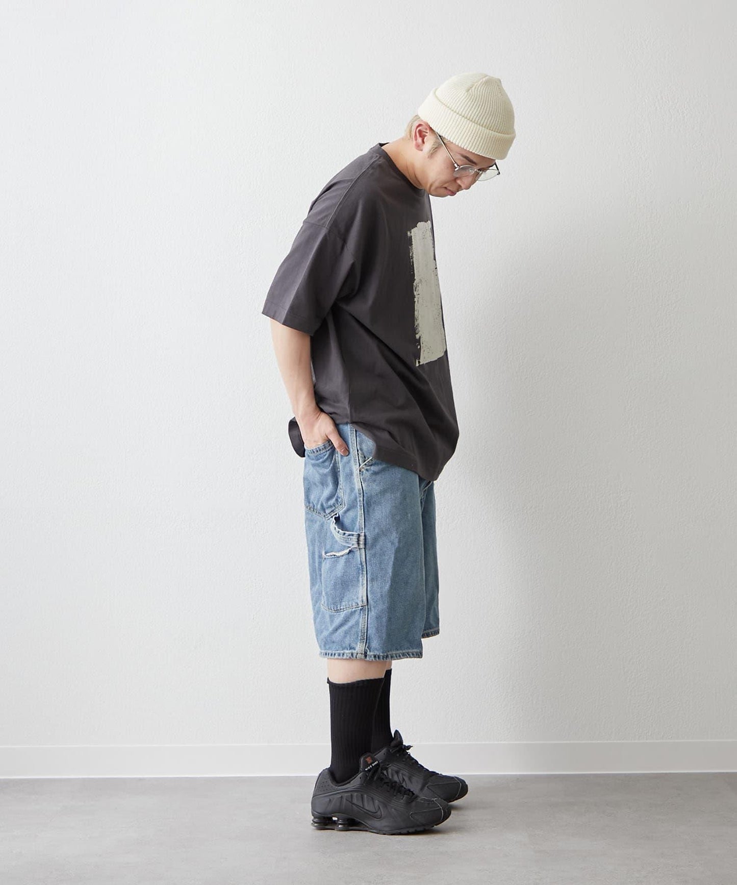 【NUNIFE/】箔印花大T-shirt