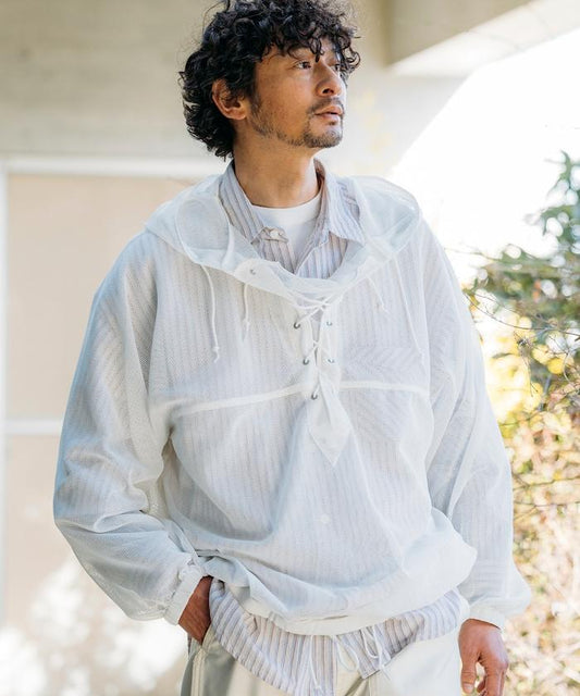 聯名 網眼防風外套 抽繩連帽衛衣