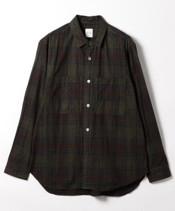 馬德拉斯印花塗層工裝襯衫