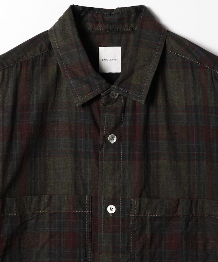 馬德拉斯印花塗層工裝襯衫