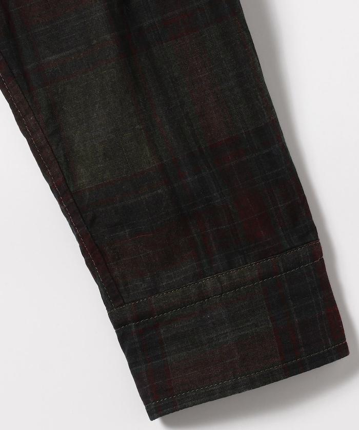 馬德拉斯印花塗層工裝襯衫