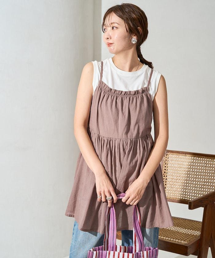 印度風格 增厚 切換 背心 T恤 套裝