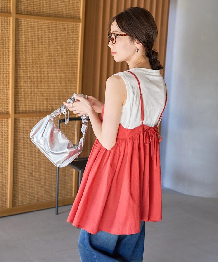 印度風格 增厚 切換 背心 T恤 套裝