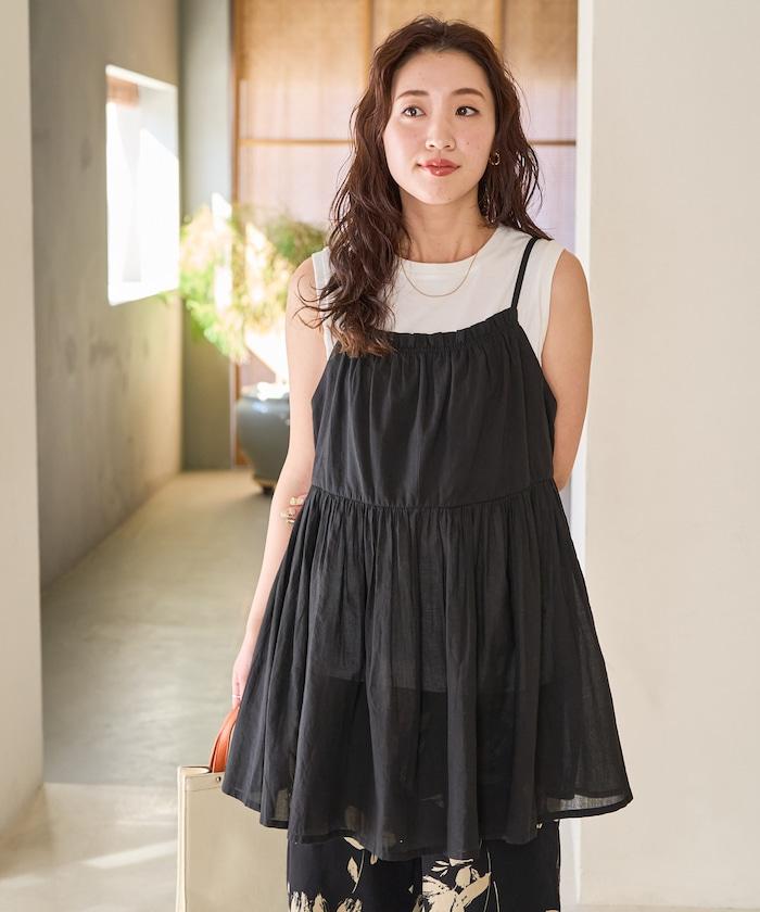 印度風格 增厚 切換 背心 T恤 套裝