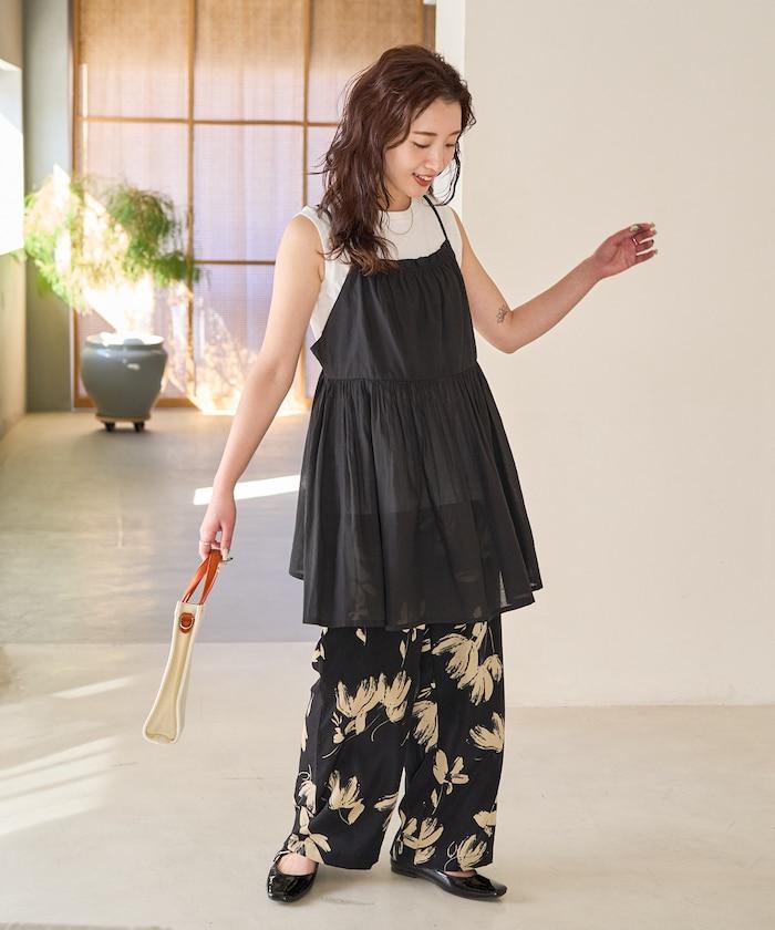 印度風格 增厚 切換 背心 T恤 套裝