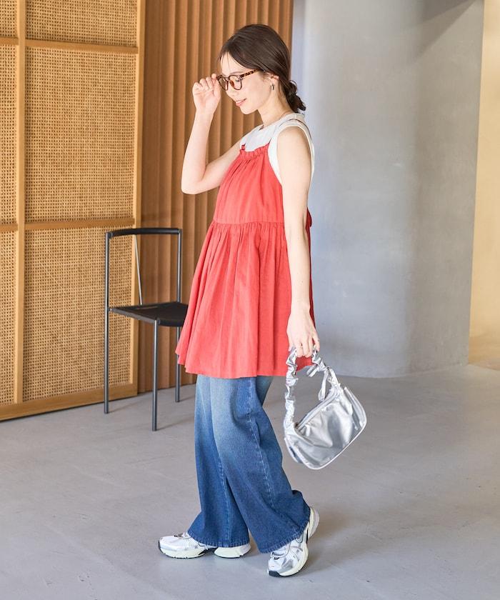 印度風格 增厚 切換 背心 T恤 套裝