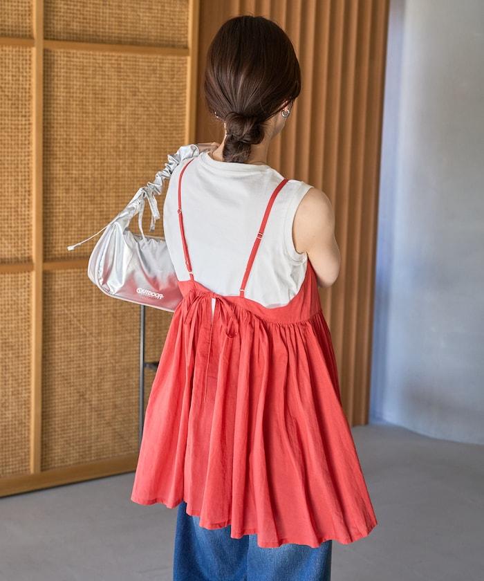 印度風格 增厚 切換 背心 T恤 套裝