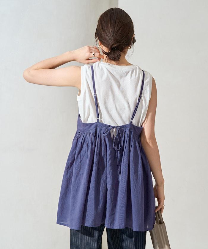 印度風格 增厚 切換 背心 T恤 套裝