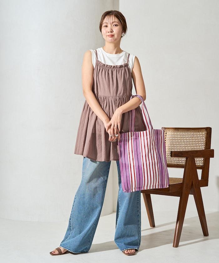 印度風格 增厚 切換 背心 T恤 套裝