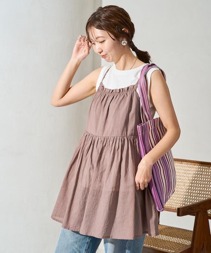 印度風格 增厚 切換 背心 T恤 套裝