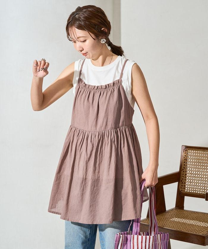 印度風格 增厚 切換 背心 T恤 套裝