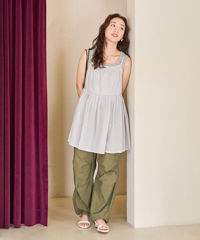 印度風格 增厚 切換 背心 T恤 套裝