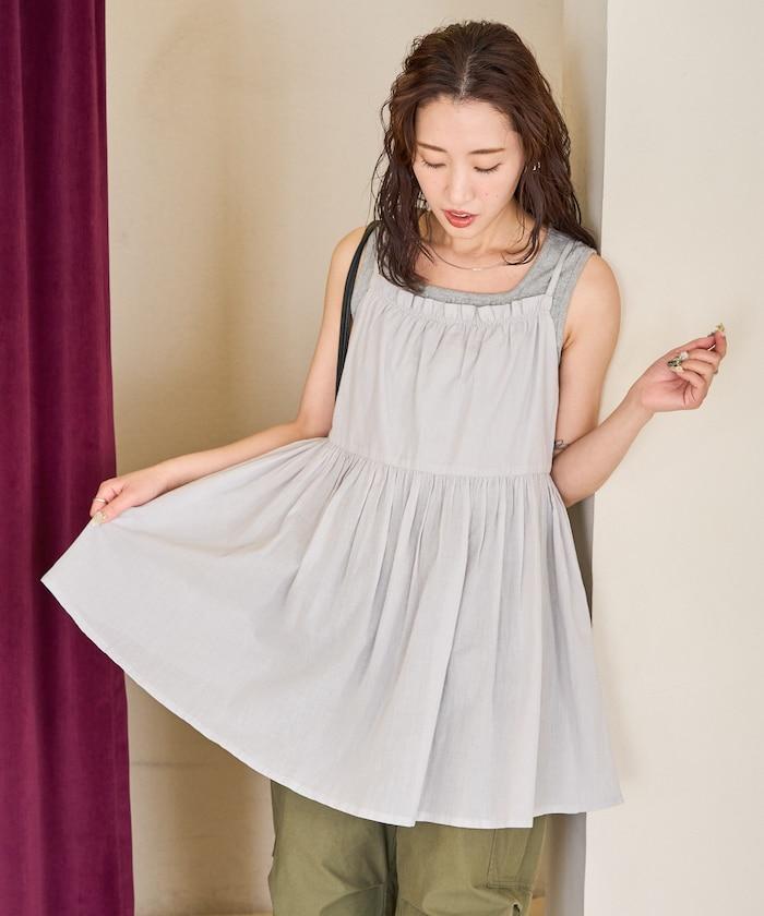 印度風格 增厚 切換 背心 T恤 套裝