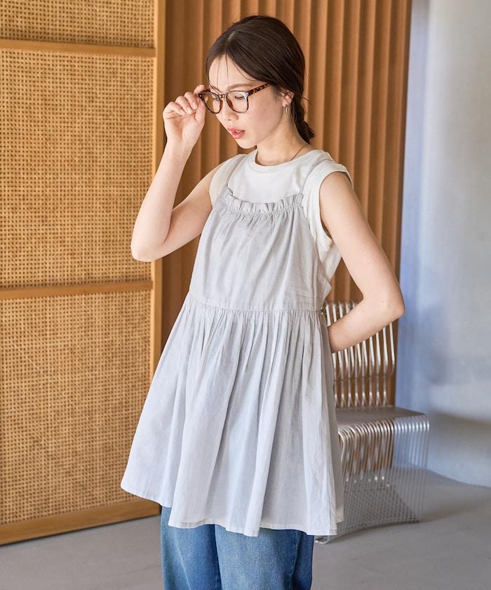 印度風格 增厚 切換 背心 T恤 套裝