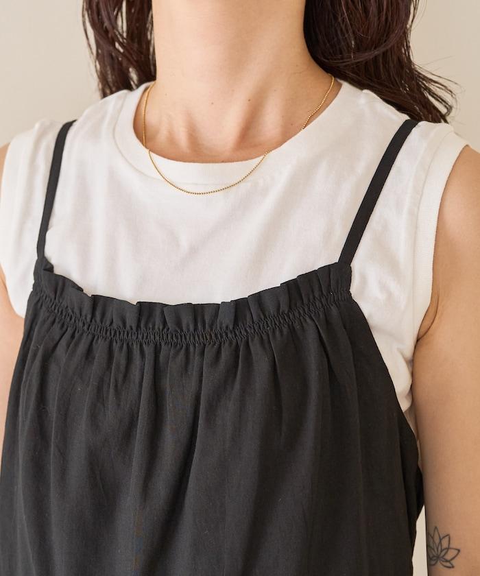 印度風格 增厚 切換 背心 T恤 套裝