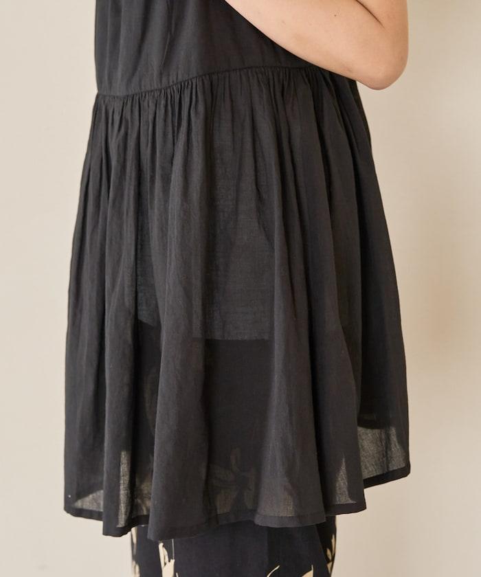 印度風格 增厚 切換 背心 T恤 套裝