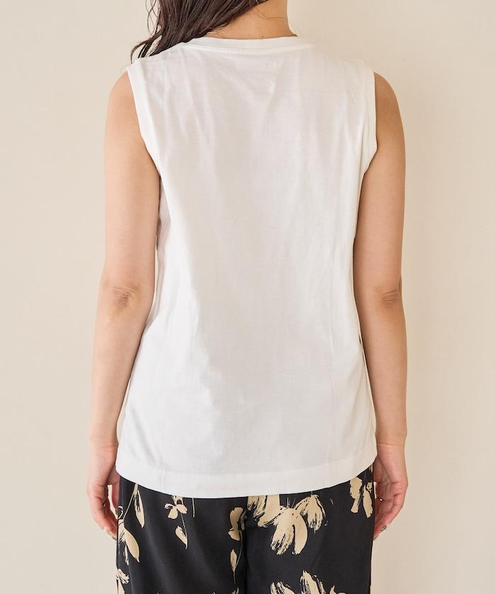 印度風格 增厚 切換 背心 T恤 套裝