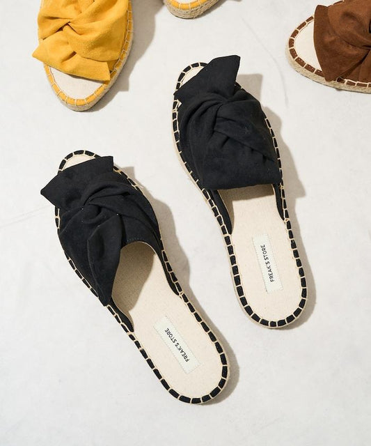 草編風絲帶涼鞋