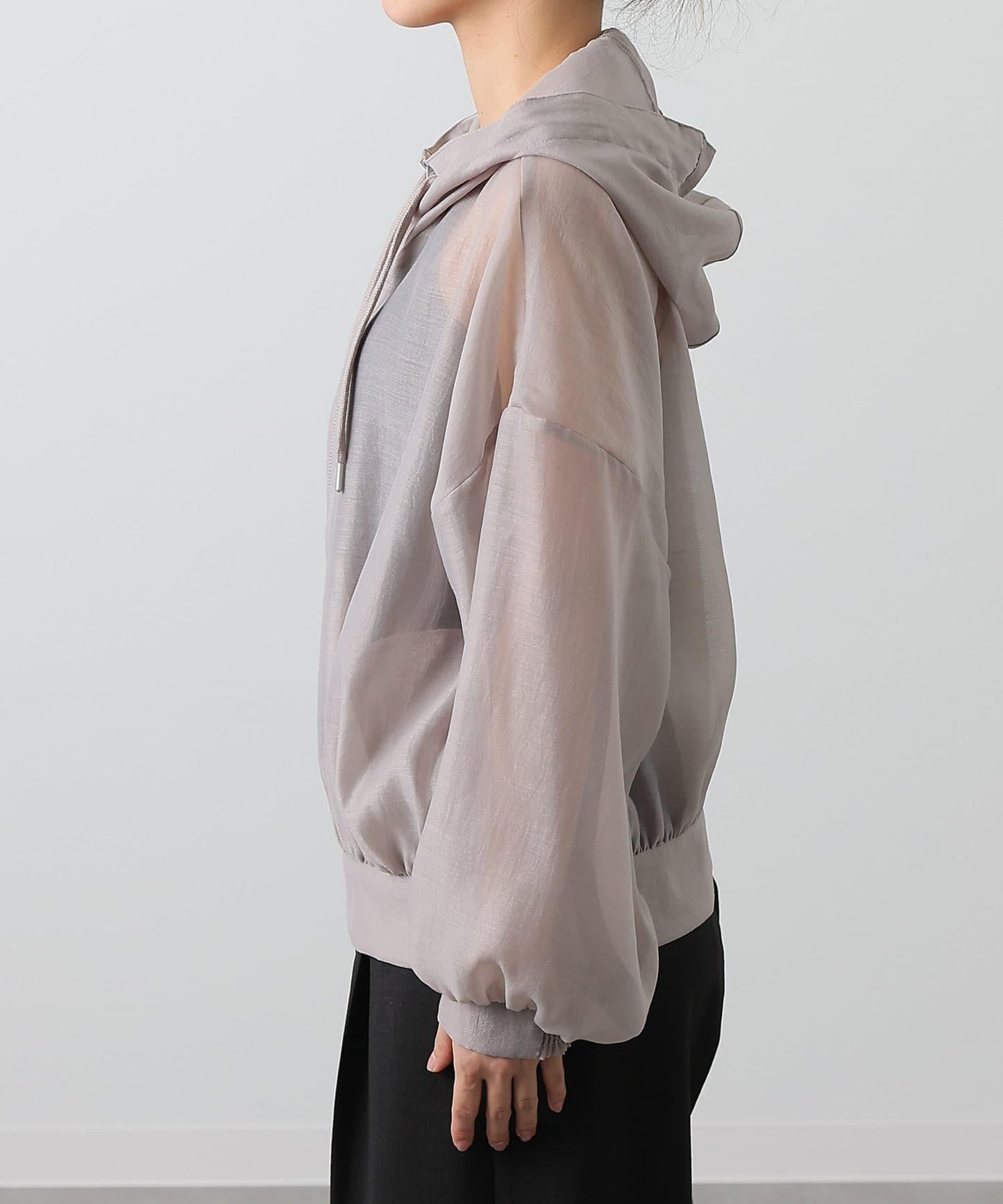 透明滌綸煮沸帶帽羽絨服
