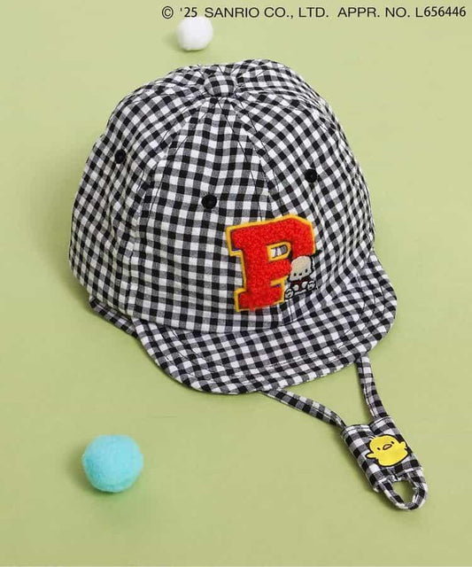 【《三麗歐》】格子紋嬰兒帽