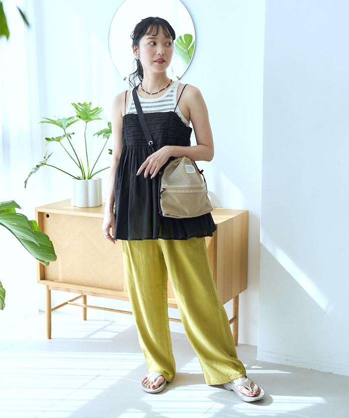 亞麻粘膠寬鬆長褲/棉寬鬆長褲<矮個子尺碼可選>
