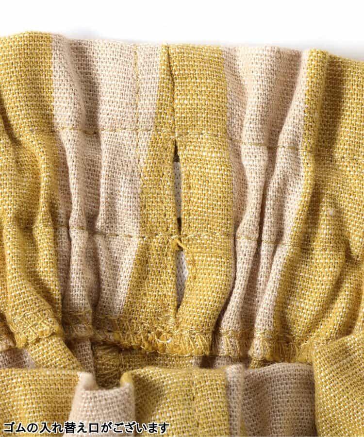 條紋拼接寬鬆工裝褲 七分褲