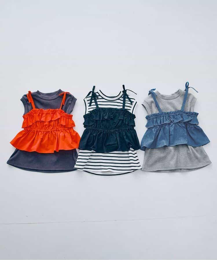 荷葉邊背心&上衣套裝