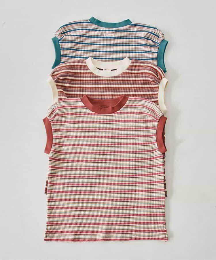 【鏈接】多色條紋格子針織上衣_套裝搭配款