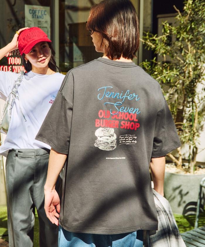 JENNIFER SEVEN×FREAK'S STORE 聯名 大尺寸 後背印花 圓領T恤