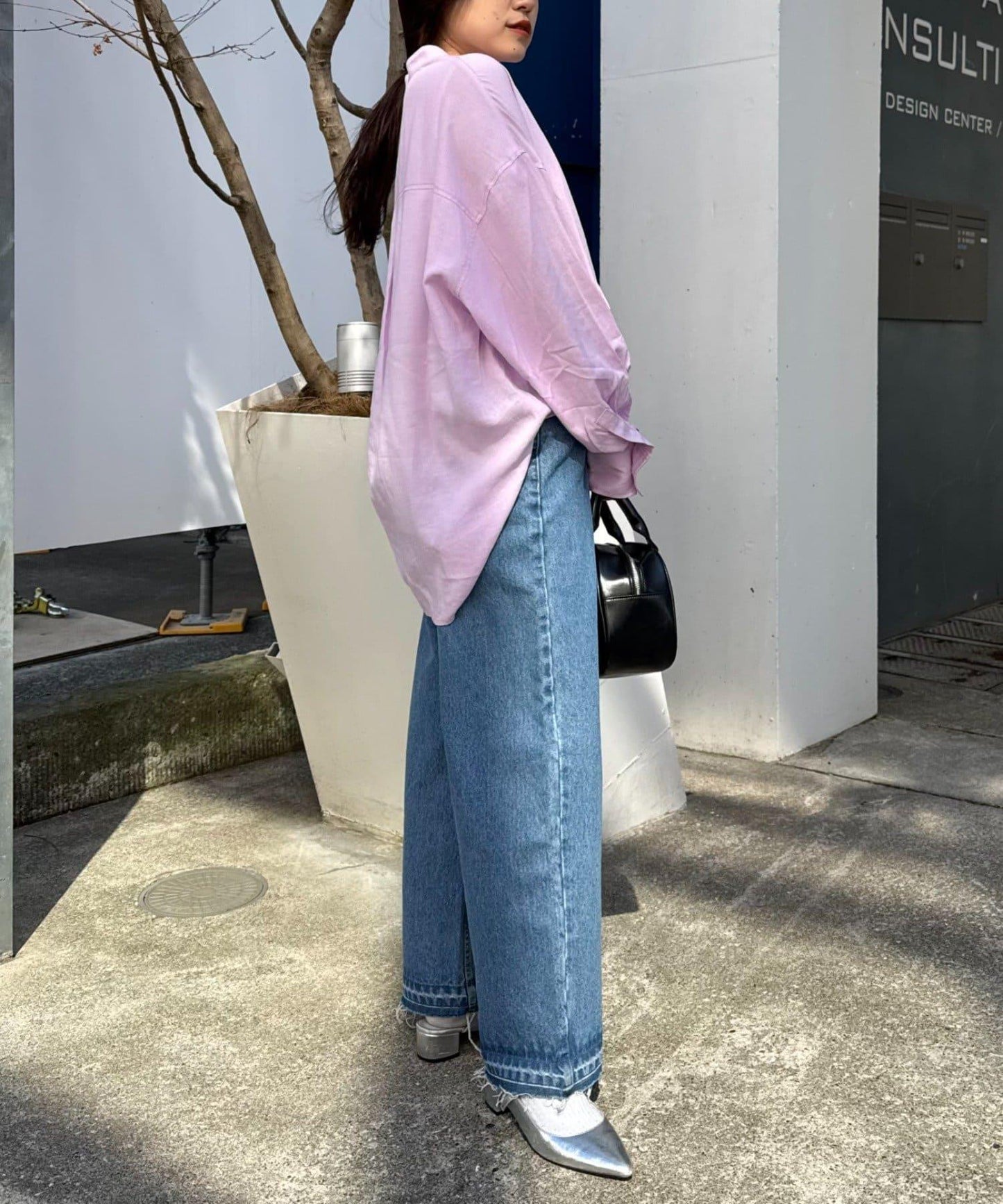 亞麻粘膠領帶領襯衫
