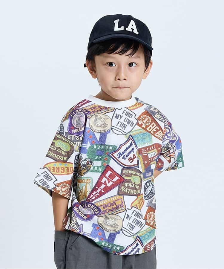 拼貼徽章圖案T恤