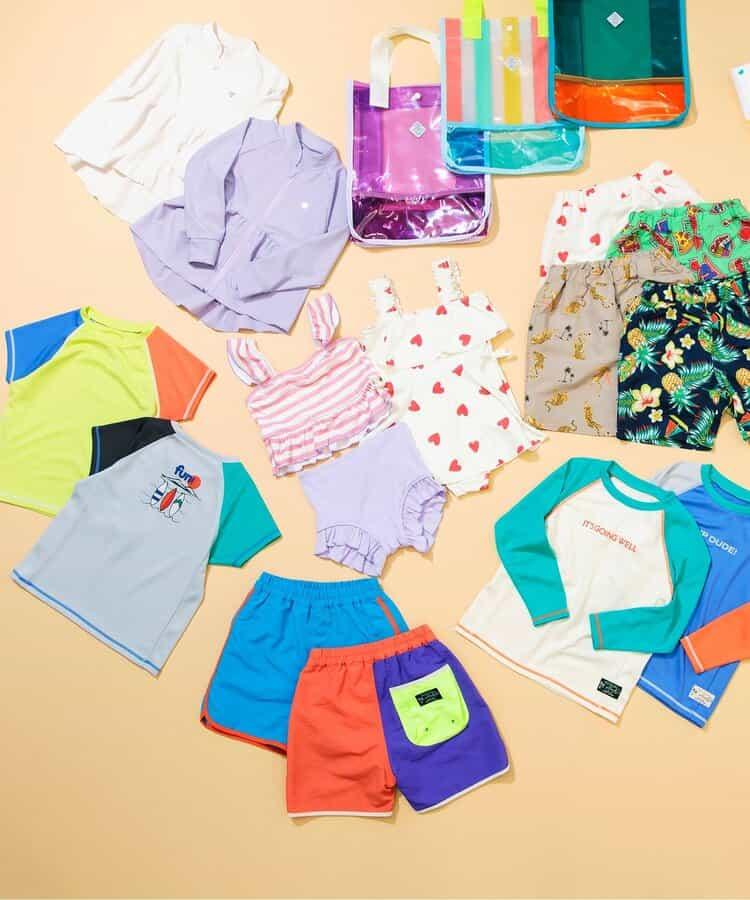 彩色拼接海灘短褲