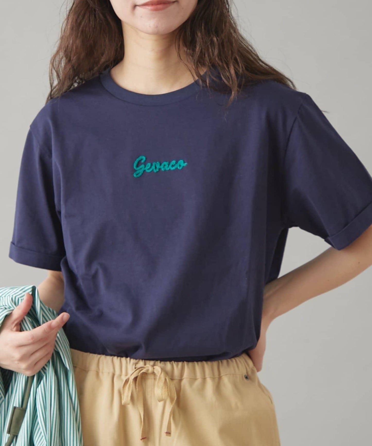 【GEVACO】一點小標誌鏈條刺繡T恤