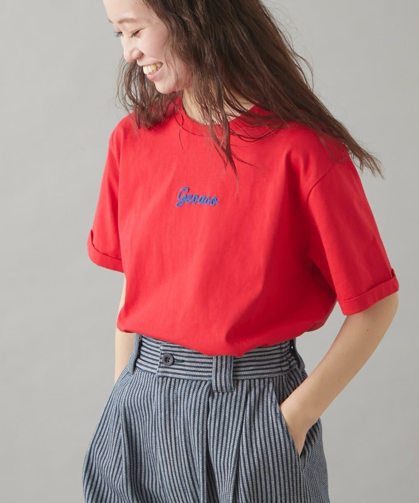 【GEVACO】一點小標誌鏈條刺繡T恤