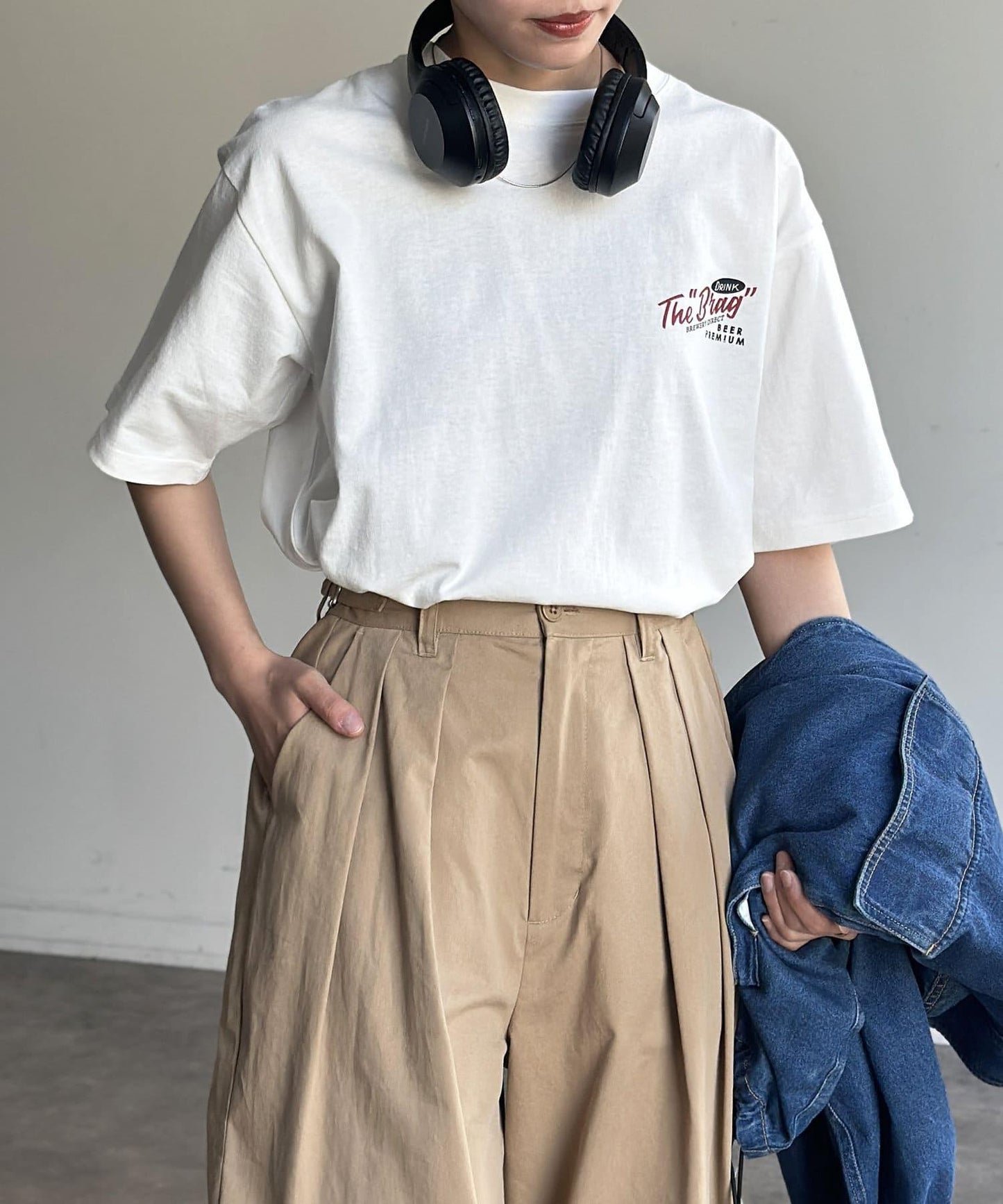 組合包刺繡T恤
