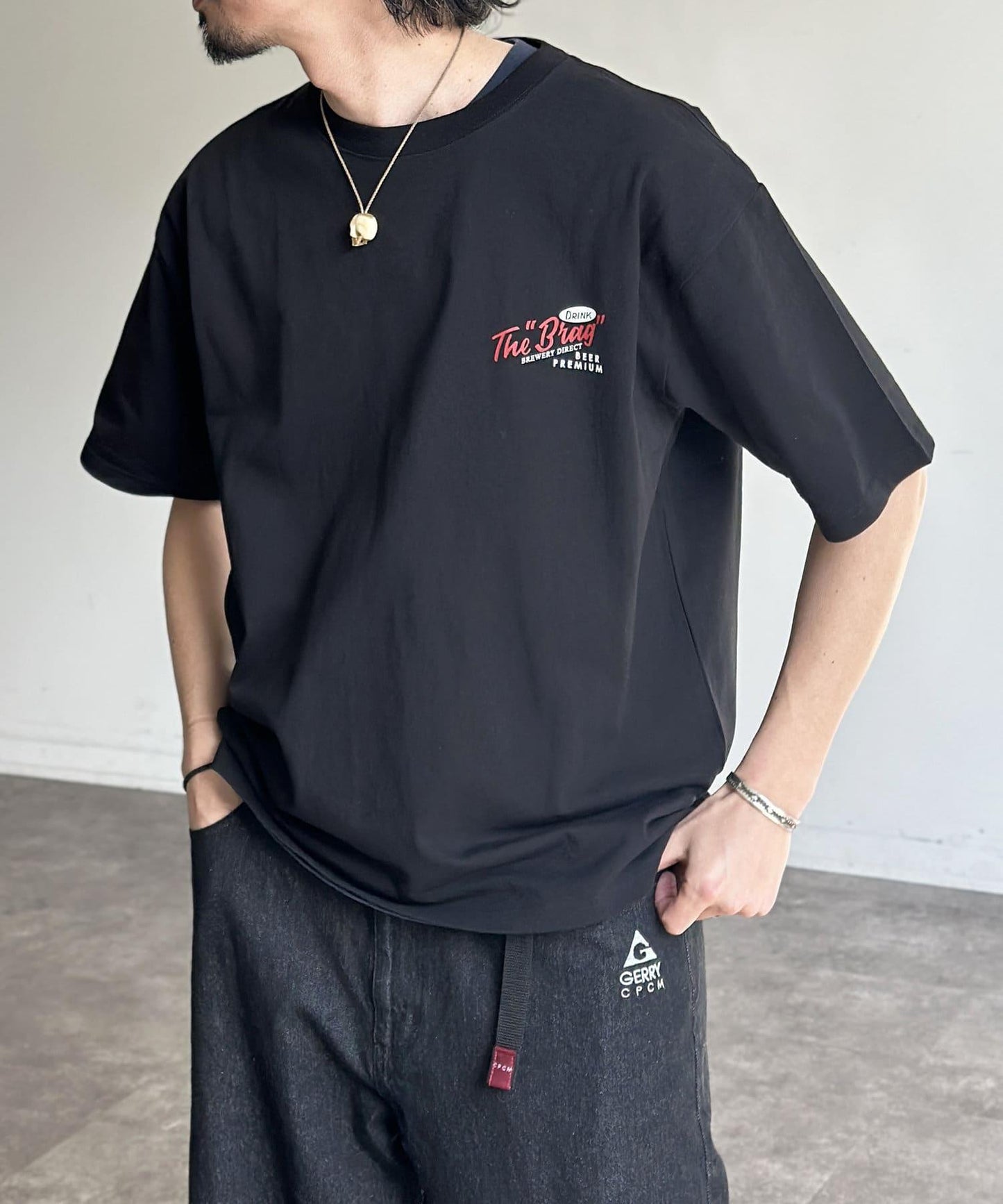 組合包刺繡T恤