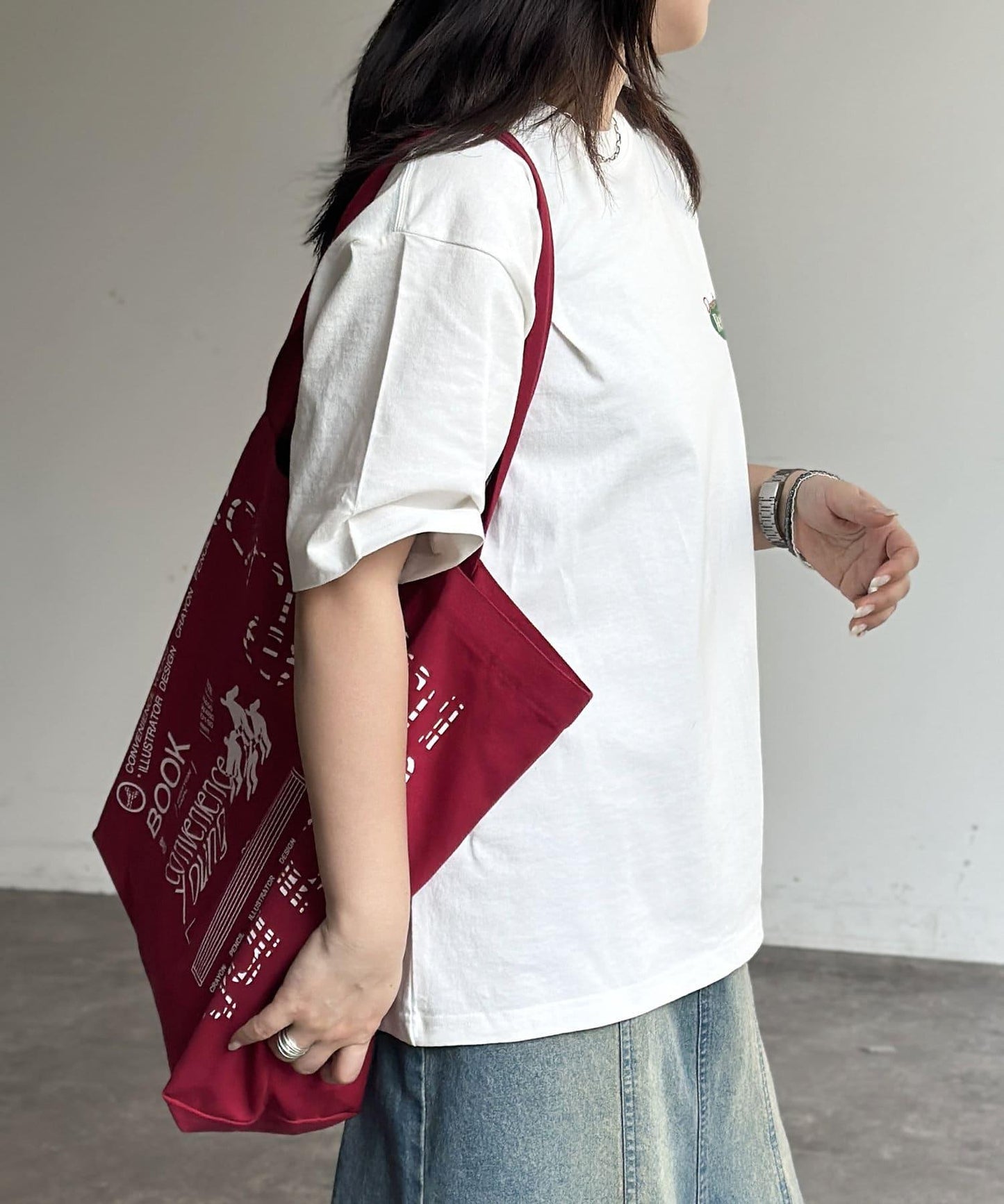組合包刺繡T恤
