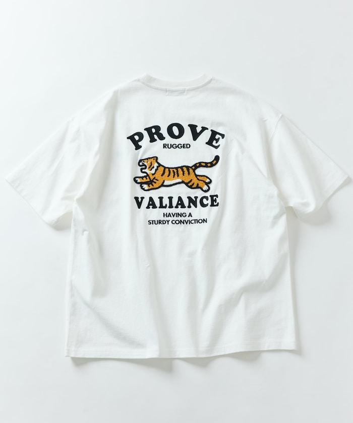 大尺寸 倒車設計刺繡 圓領 T恤 / TIGER