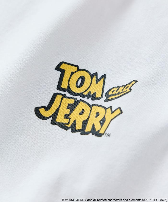 TOM&JERRY / 《貓和老鼠》 聯名 大尺寸 印花背面 圓領 T恤 【限定推出】