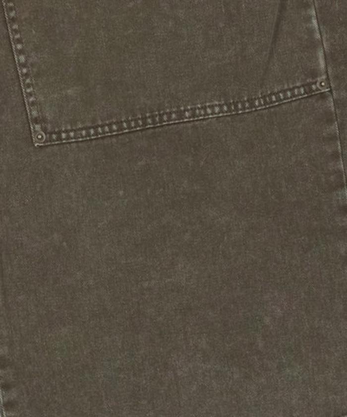 寬鬆直筒 雙膝異色牛仔褲