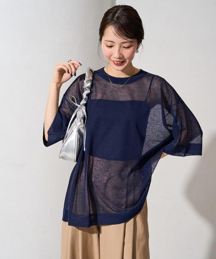 手洗可 混紡亞麻 透氣 半袖 TEE(針織)