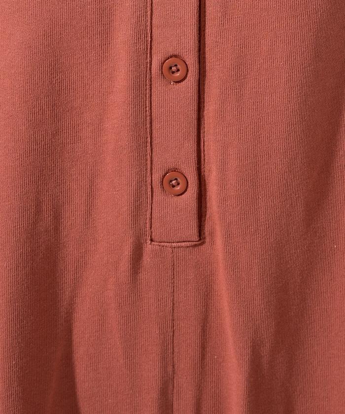 輕鬆款前開扣短袖連體褲