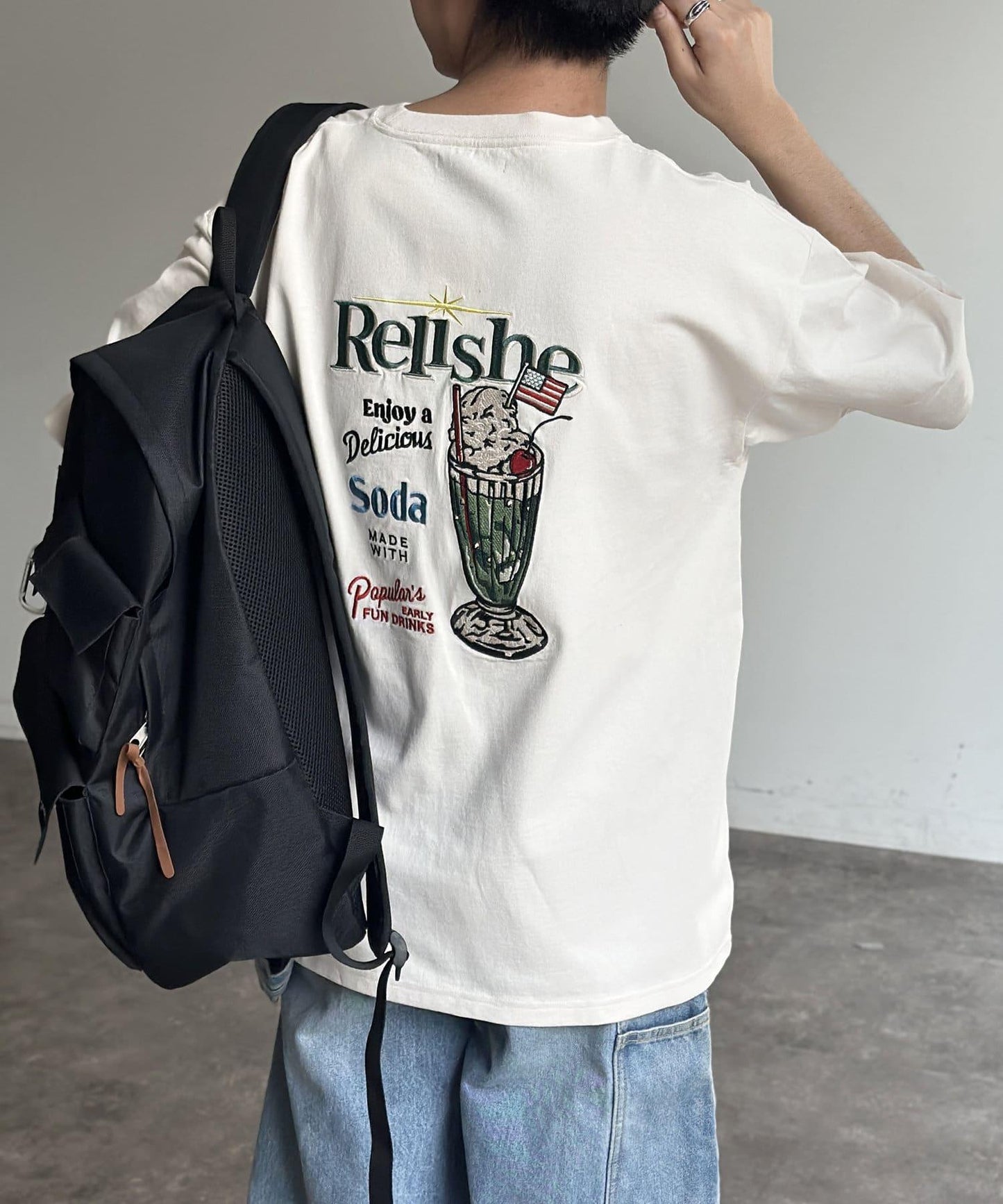 組合包刺繡T恤