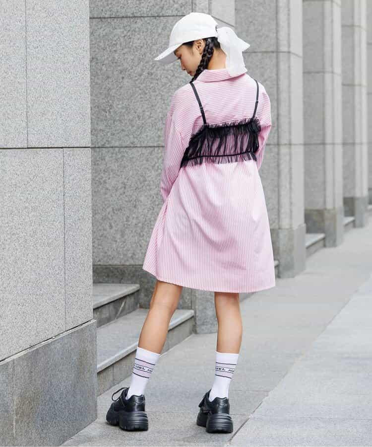透視胸衣連衣裙
